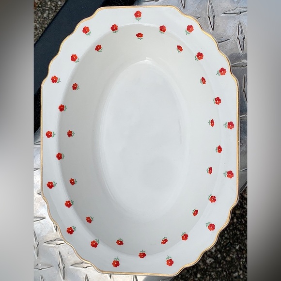 Mid Century Vintage W S George Blushing Rose Dalrymple LIDO Oval Vegetable Bowl - Picture 6 of 16